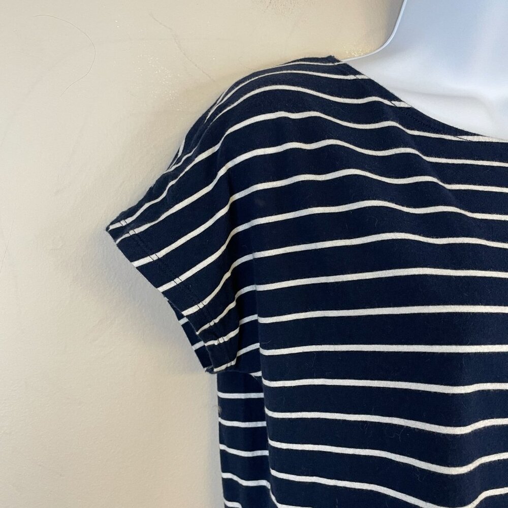 Lauren Ralph Lauren Top Womens Medium Coastal Stripe Tie Front Nautical Capsule - Picture 4 of 10